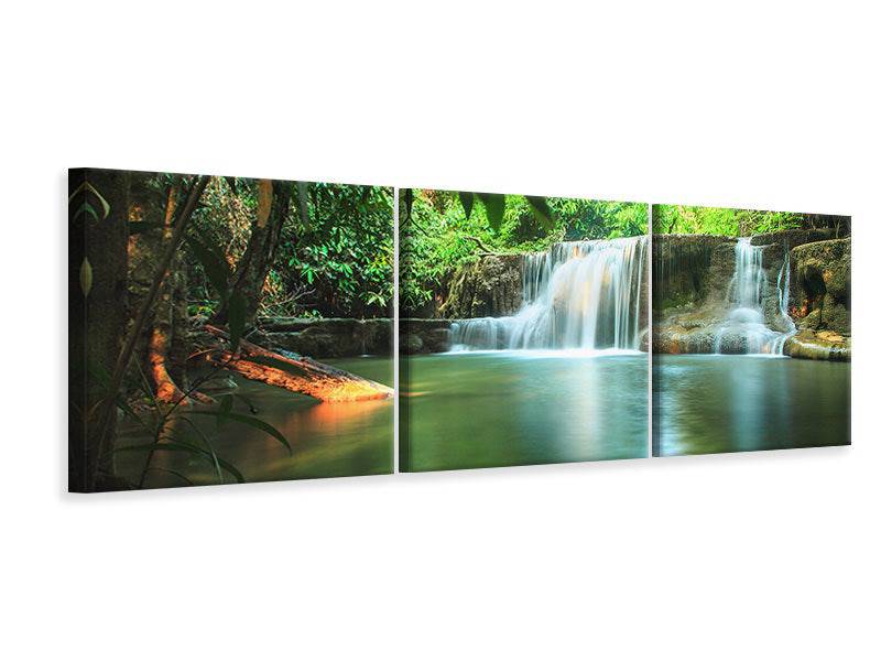 Panoramic 3-piece canvas picture Element of water