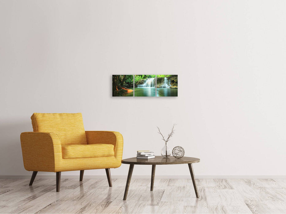 Panoramic 3-piece canvas picture Element of water