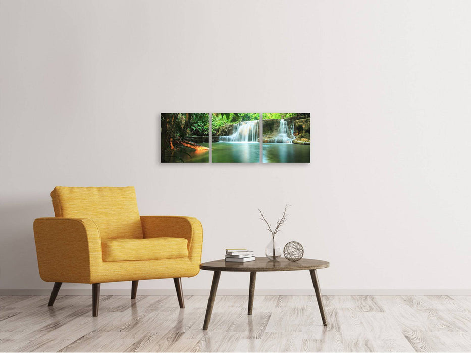 Panoramic 3-piece canvas picture Element of water