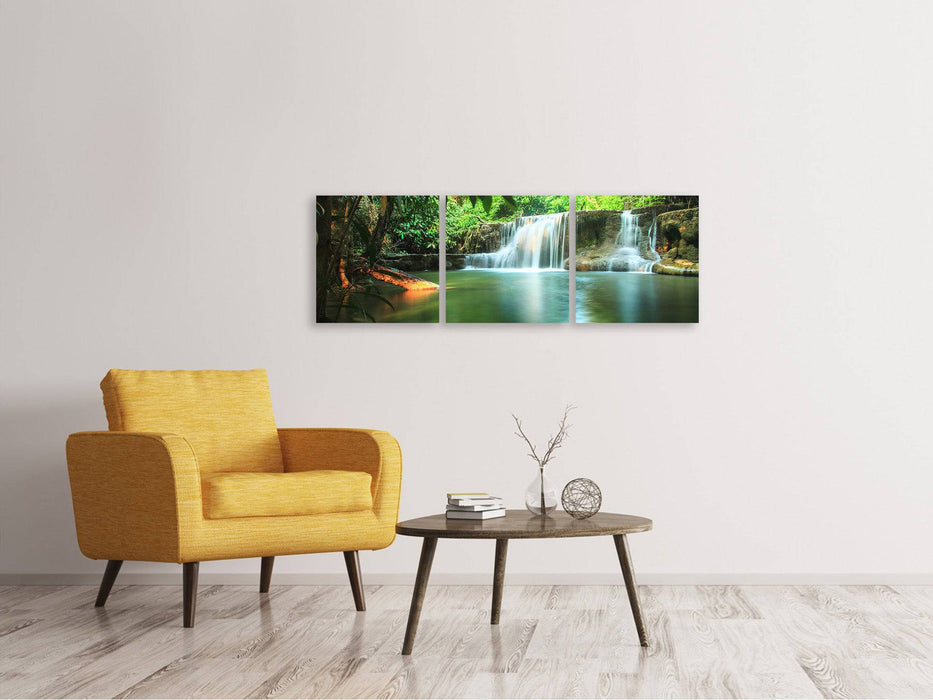 Panoramic 3-piece canvas picture Element of water