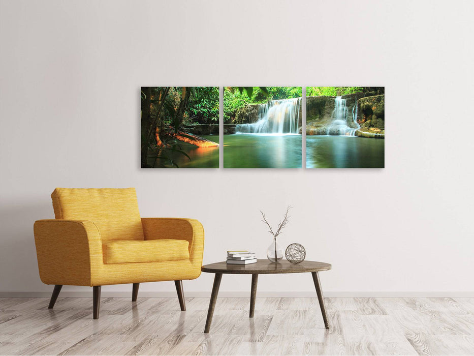 Panoramic 3-piece canvas picture Element of water