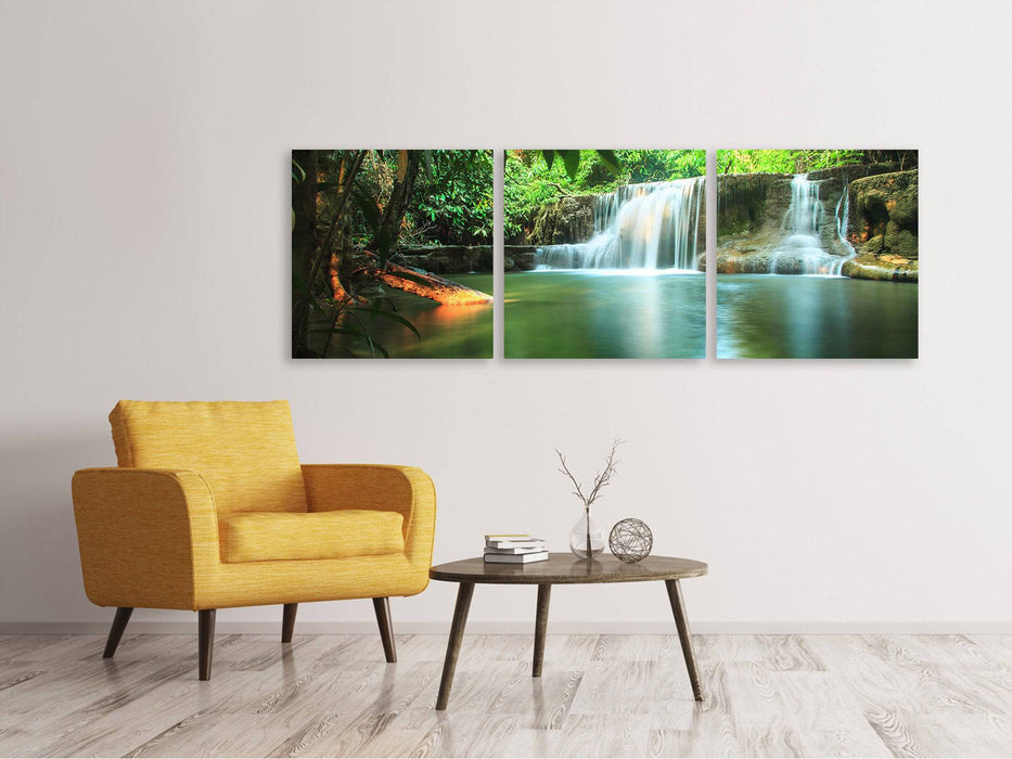 Panoramic 3-piece canvas picture Element of water