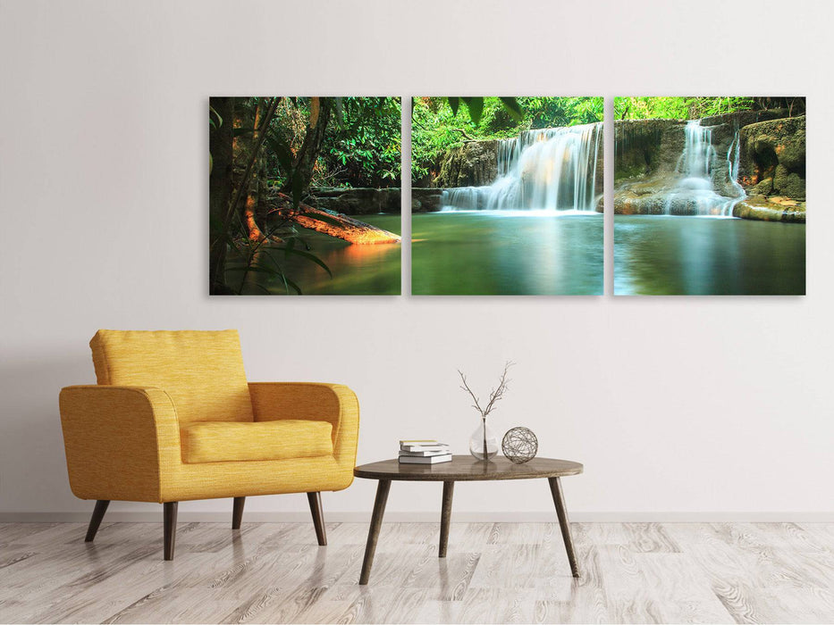 Panoramic 3-piece canvas picture Element of water