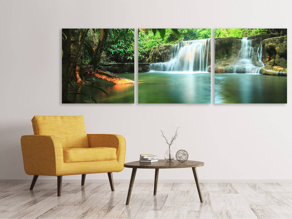 Panoramic 3-piece canvas picture Element of water