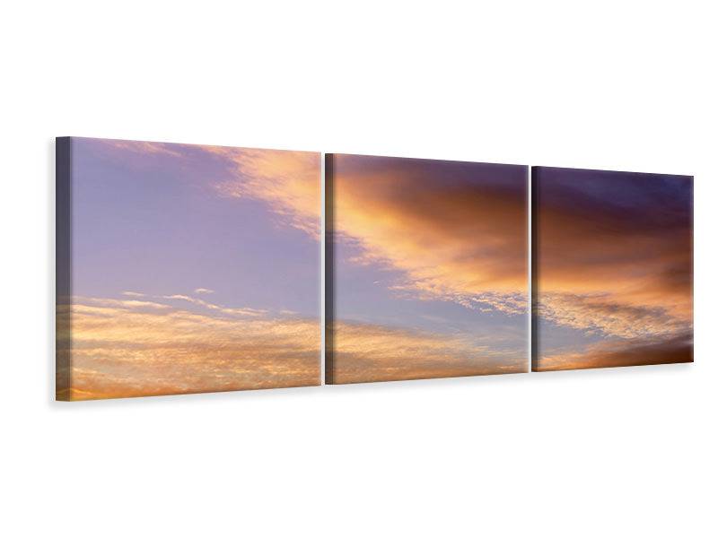 Panorama 3-piece canvas picture Heavenly