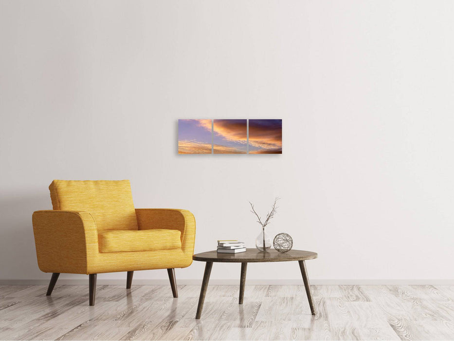 Panorama 3-piece canvas picture Heavenly