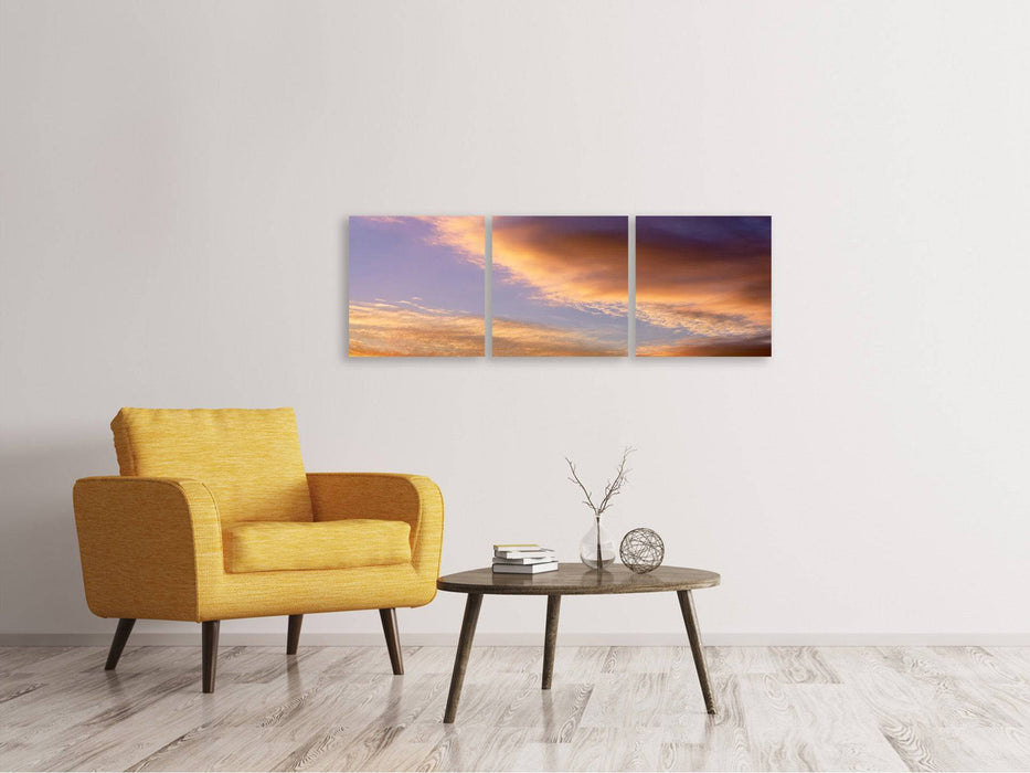 Panorama 3-piece canvas picture Heavenly