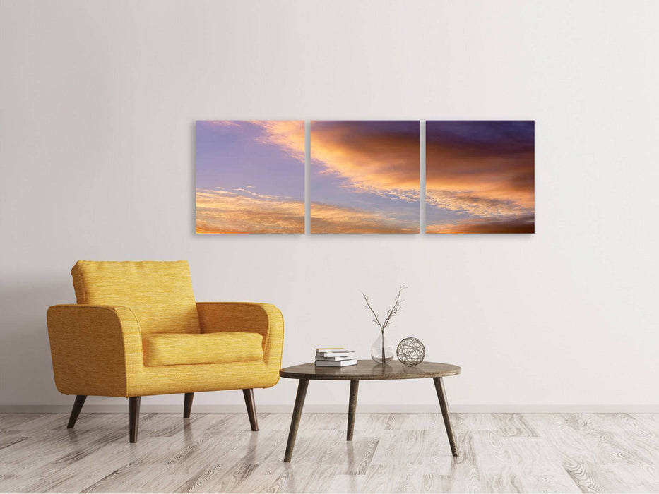 Panorama 3-piece canvas picture Heavenly