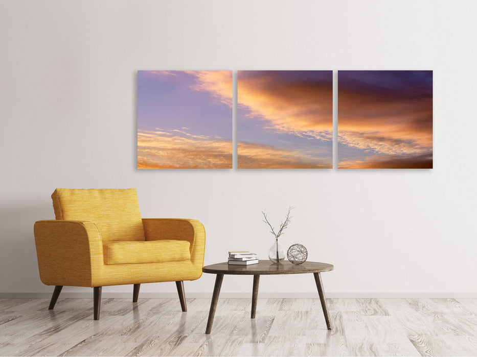 Panorama 3-piece canvas picture Heavenly