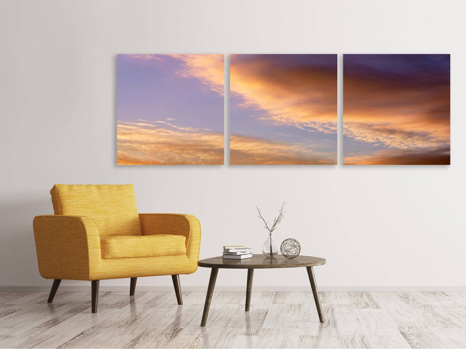 Panorama 3-piece canvas picture Heavenly