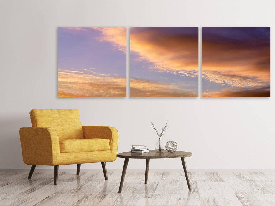 Panorama 3-piece canvas picture Heavenly