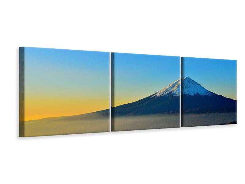 Tableau sur toile panoramique en 3 parties Imposant Mont Fuji