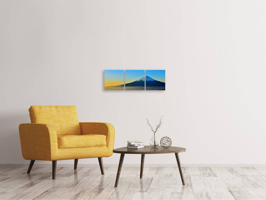 Tableau sur toile panoramique en 3 parties Imposant Mont Fuji