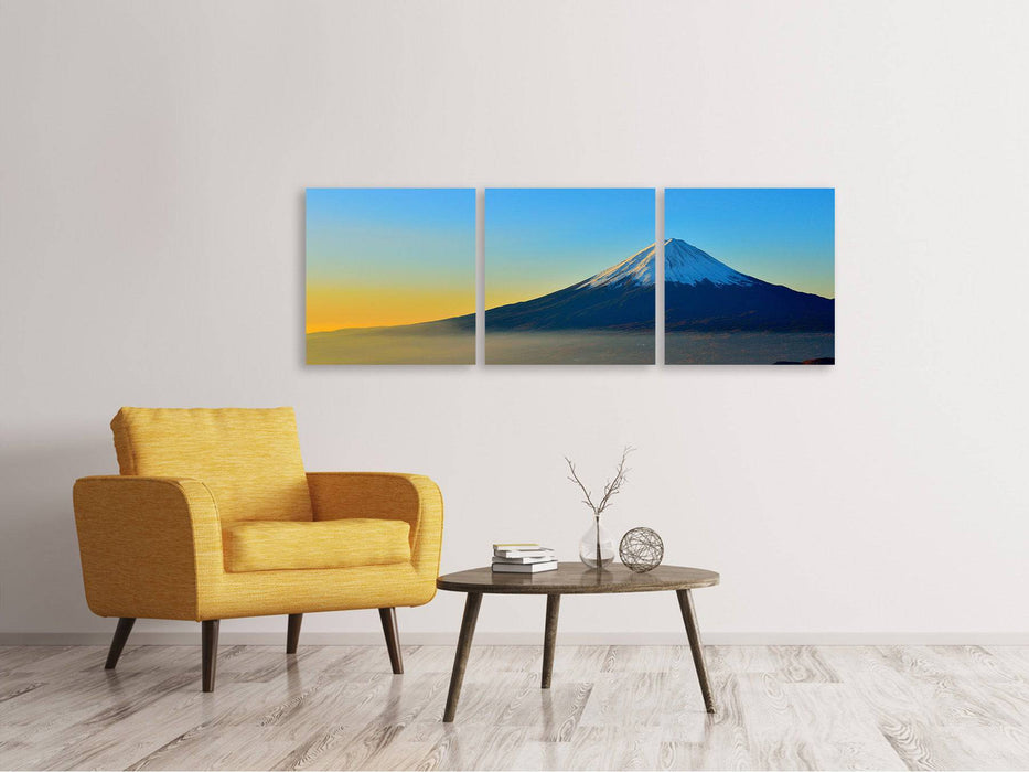 Tableau sur toile panoramique en 3 parties Imposant Mont Fuji