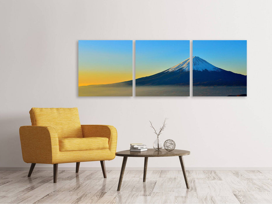 Tableau sur toile panoramique en 3 parties Imposant Mont Fuji