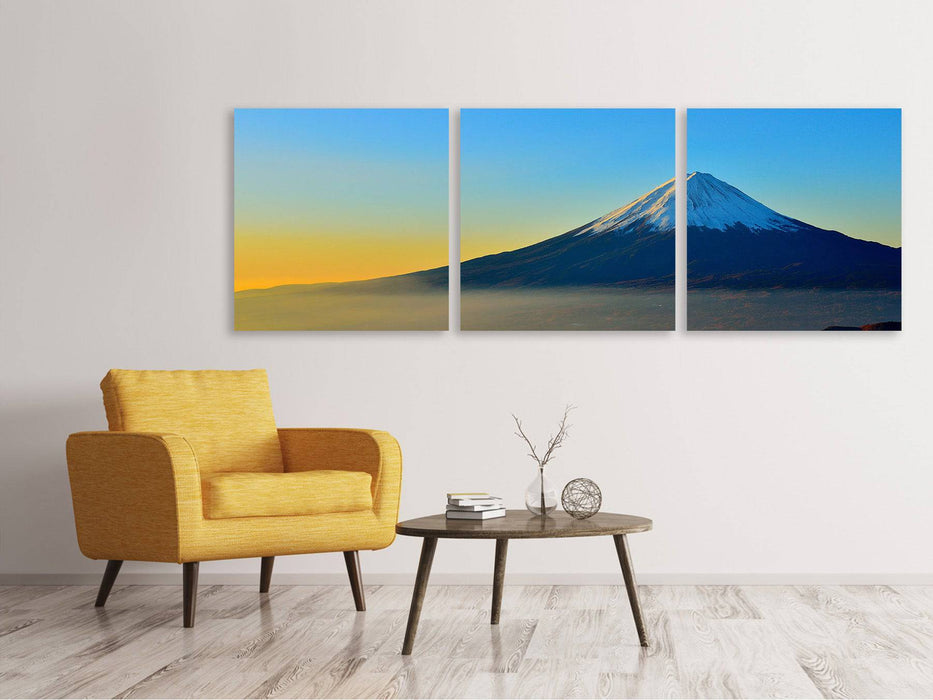 Tableau sur toile panoramique en 3 parties Imposant Mont Fuji