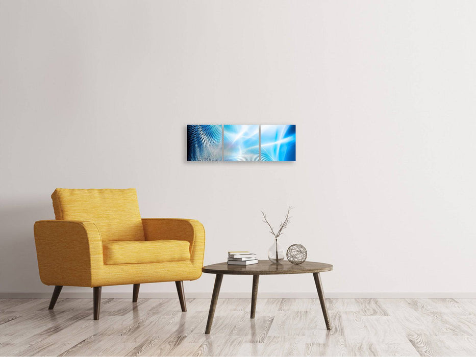 Panorama 3-piece canvas picture laser