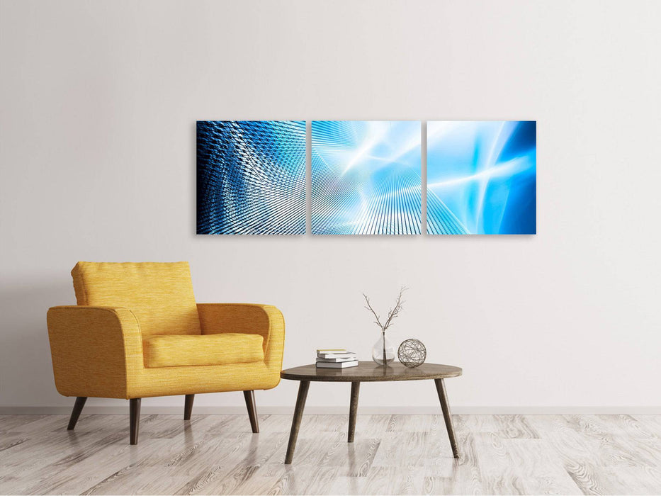 Panorama 3-piece canvas picture laser