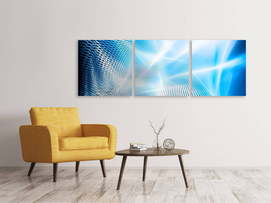 Panorama 3-piece canvas picture laser