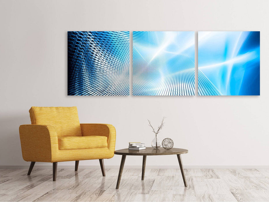 Panorama 3-piece canvas picture laser