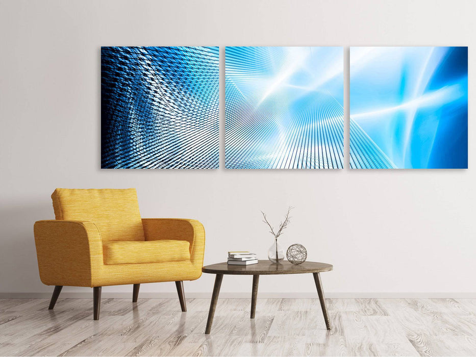 Panorama 3-piece canvas picture laser