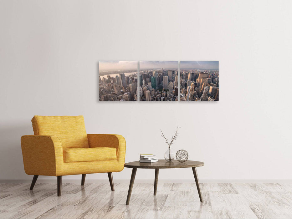 Panorama Leinwandbild 3-teilig Manhattan