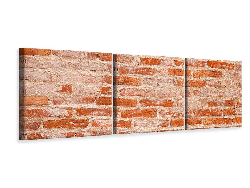 Panorama 3-piece canvas picture masonry