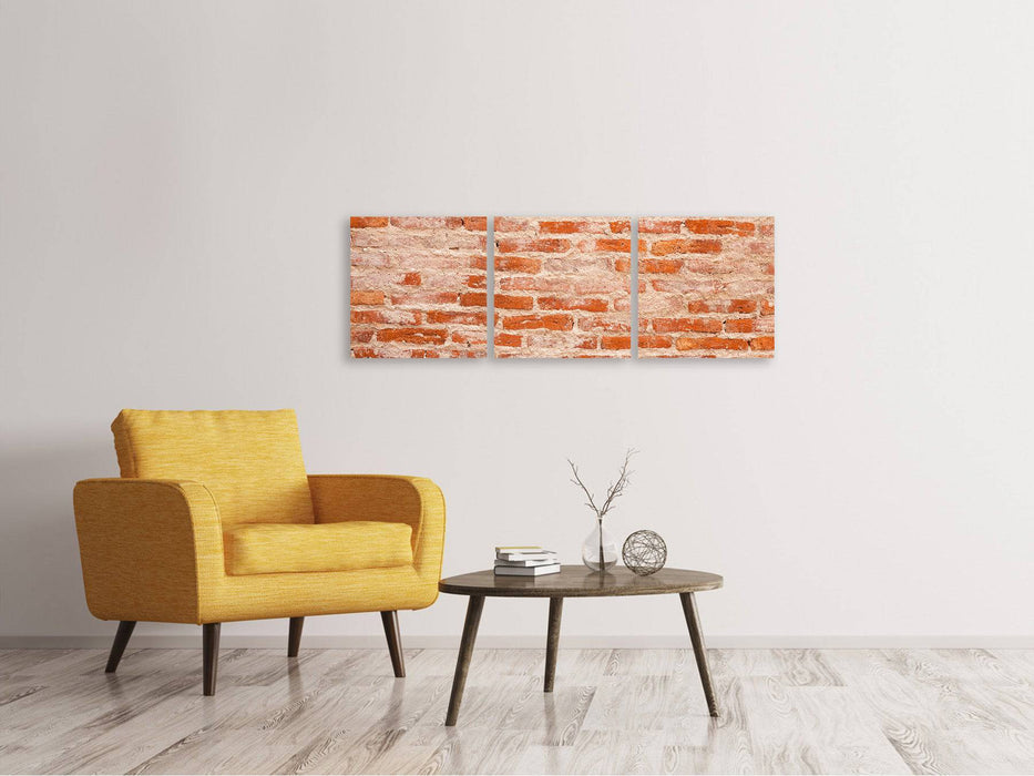 Panorama 3-piece canvas picture masonry