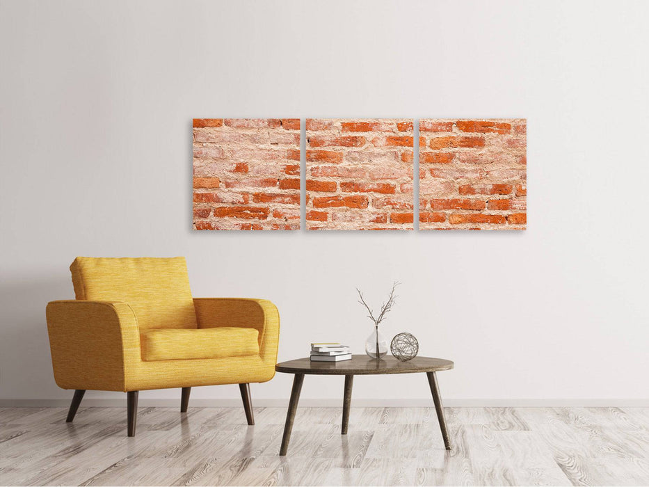 Panorama 3-piece canvas picture masonry