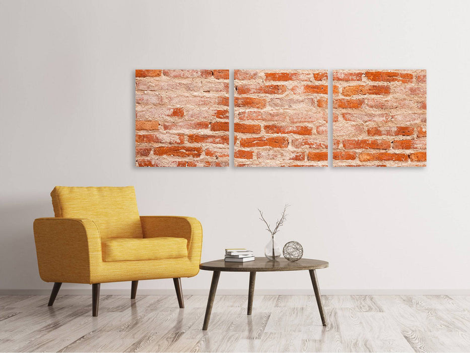 Panorama 3-piece canvas picture masonry