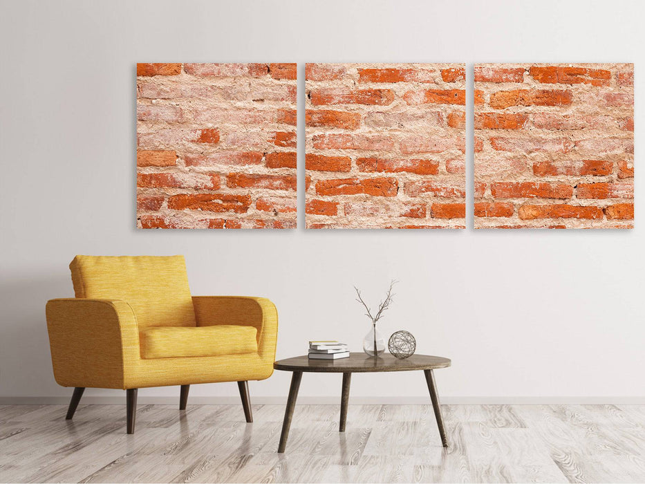 Panorama 3-piece canvas picture masonry