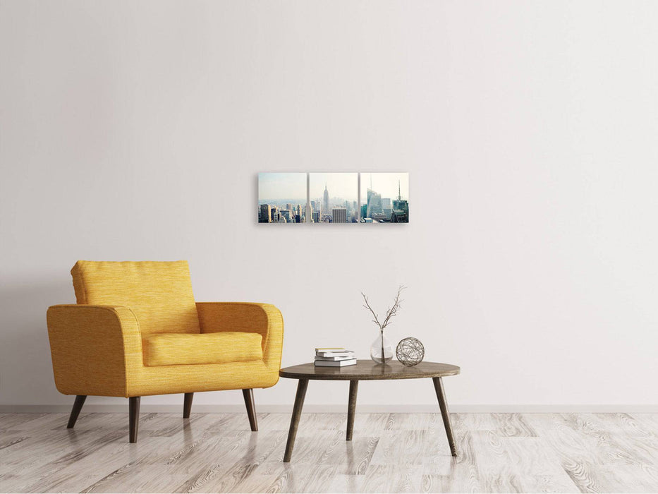 Panorama 3-piece canvas picture NYC