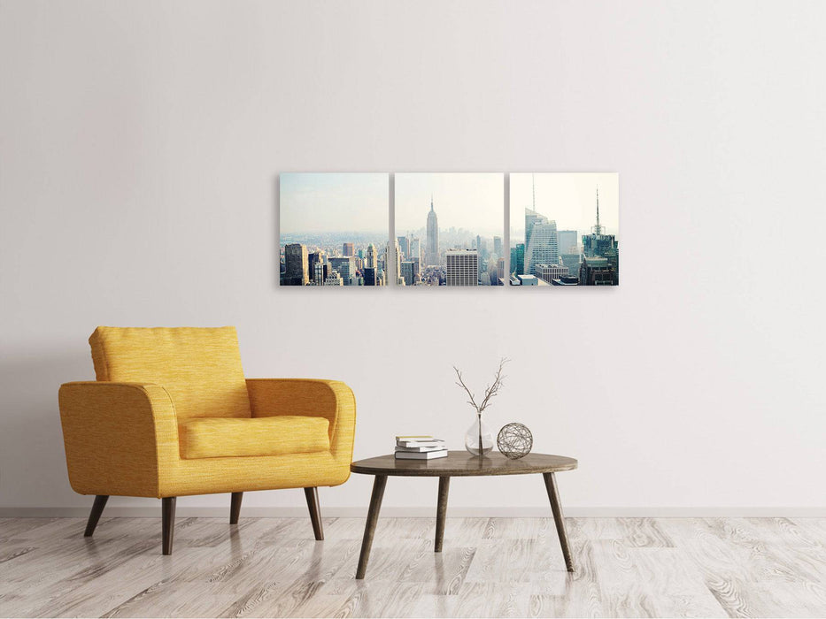 Panorama 3-piece canvas picture NYC