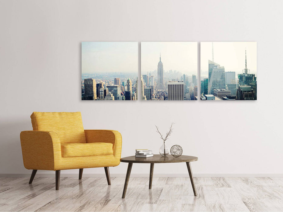 Panorama 3-piece canvas picture NYC