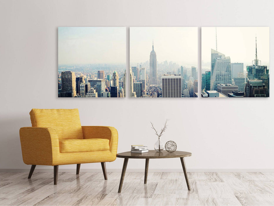 Panorama 3-piece canvas picture NYC