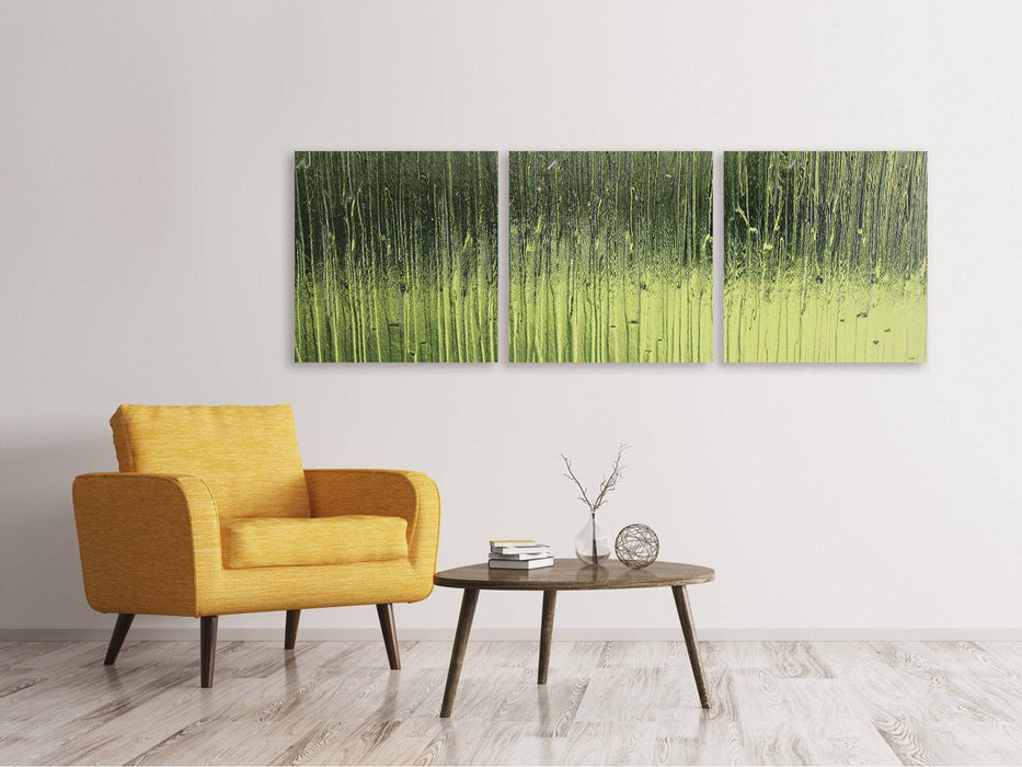 Tableau panoramique sur toile en 3 parties verre satiné