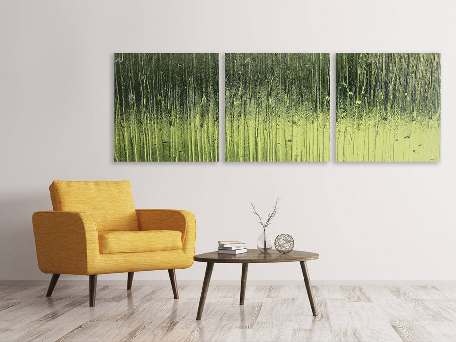 Tableau panoramique sur toile en 3 parties verre satiné