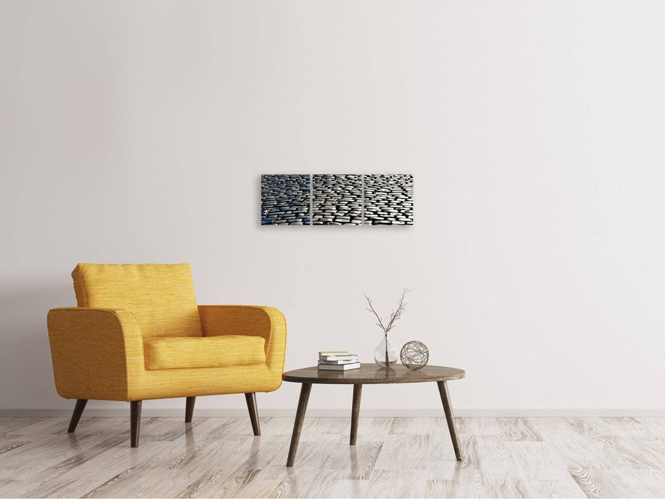 Tableau sur toile en 3 parties Panorama motif pierre