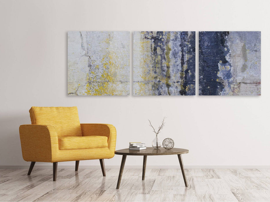 Panoramic 3-piece canvas picture wall textures