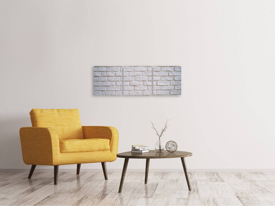 Panoramic 3-piece canvas picture wall stones