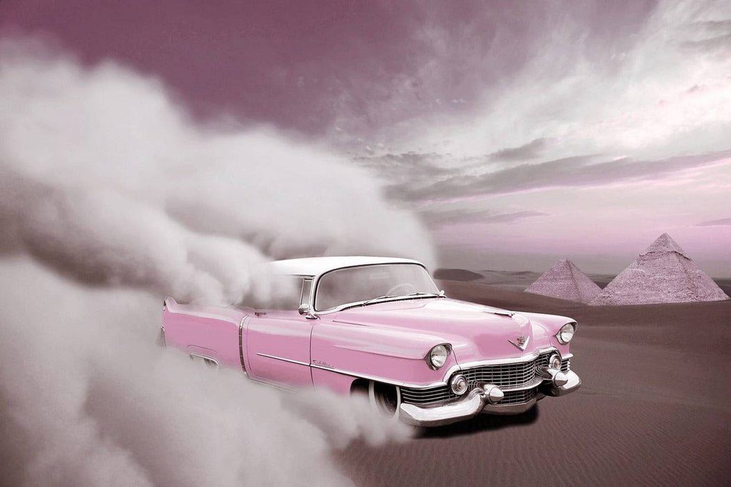 Wall Mural Vintage car in the desert sand