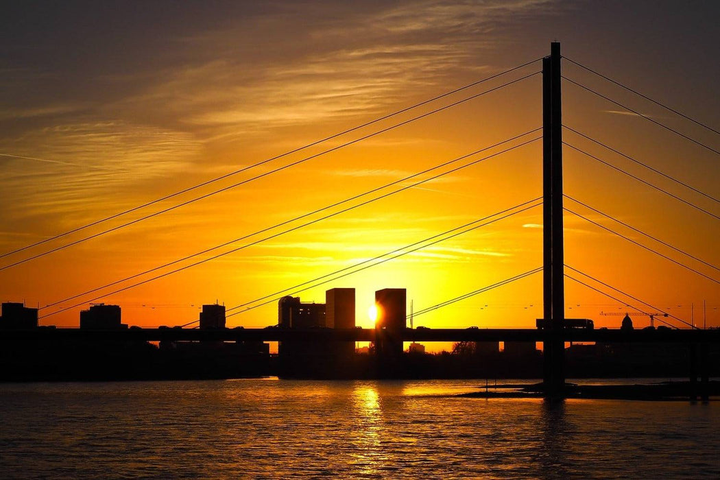 Fototapete Skyline Düsseldorf bei Sonnenuntergang - Tag2 by Suzenna