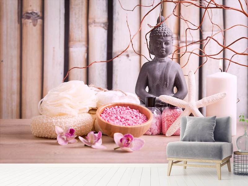 Papier peint Spa + Bouddha