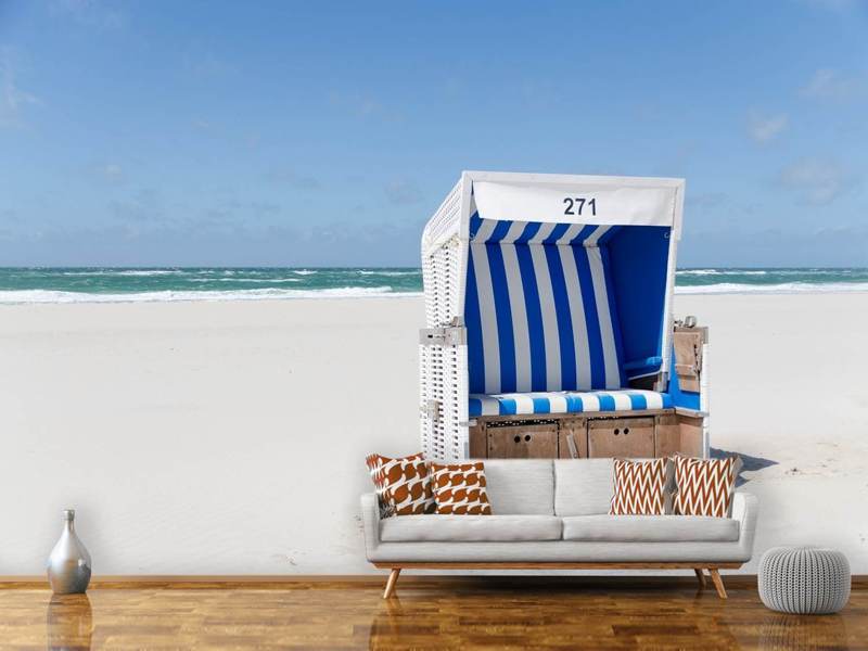 Photo wallpaper beach chair 271