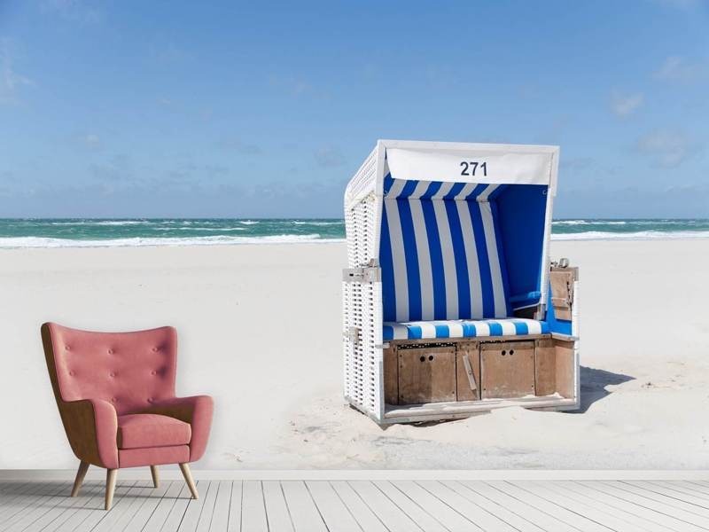 Photo wallpaper beach chair 271