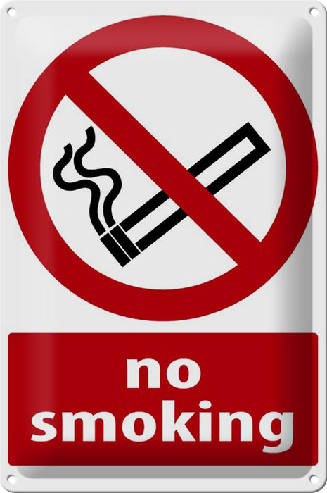 Blechschild Warnschild 20x30cm No Smoking Metall Deko Schild