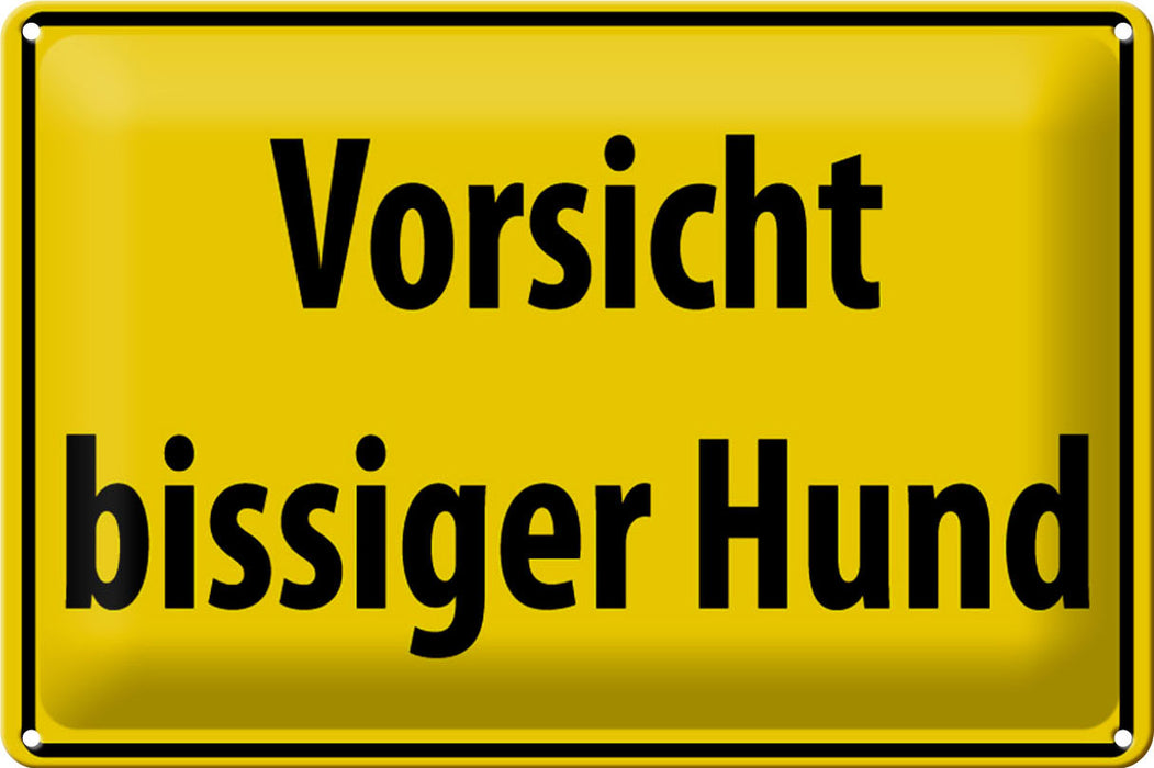 Blechschild Warnschild 30x20cm Vorsicht bissiger Hund Deko Schild