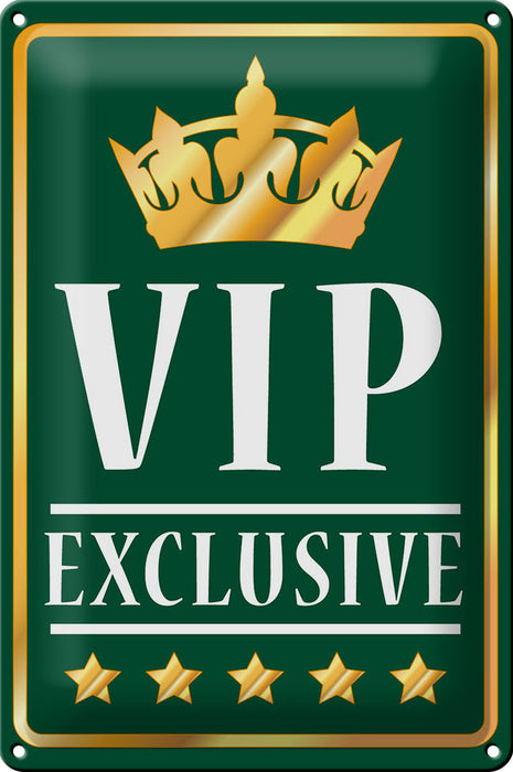 Blechschild VIP 5 Sterne 20x30cm exclusive Geschenk Metall Deko Schild