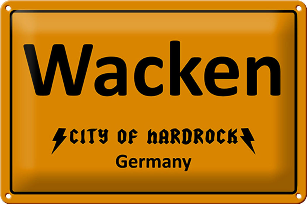 Blechschild Metal Festival 30x20cm Wacken City of Hardrock Deko Schild