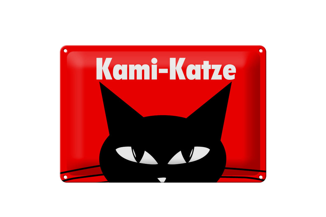 Blechschild Spruch 30x20cm Kami Katze Geschenk Wanddeko Deko Schild